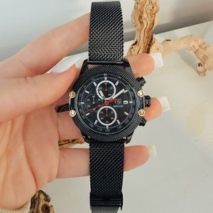 Men’s Black Stainless Steel Watch